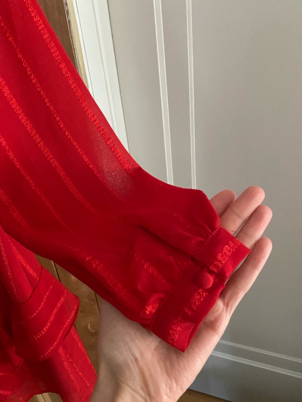 Heartloom Red Ruffle Mini Dress - Picture 4 of 4